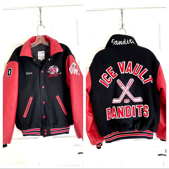 Aladen Other - Bandits Ice hockey leather bomber jacket